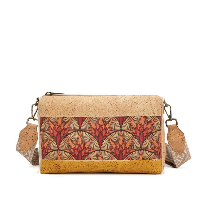 Cork Crossbody Shoulder Bag, Adjustable Crossbody Strap