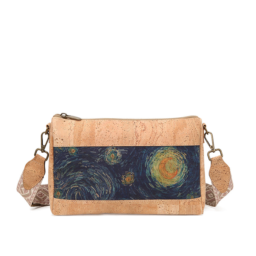 Cork Crossbody Shoulder Bag, Adjustable Crossbody Strap