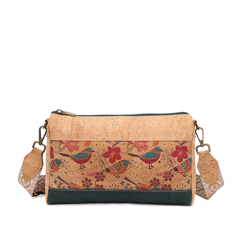 Cork Crossbody Shoulder Bag, Adjustable Crossbody Strap