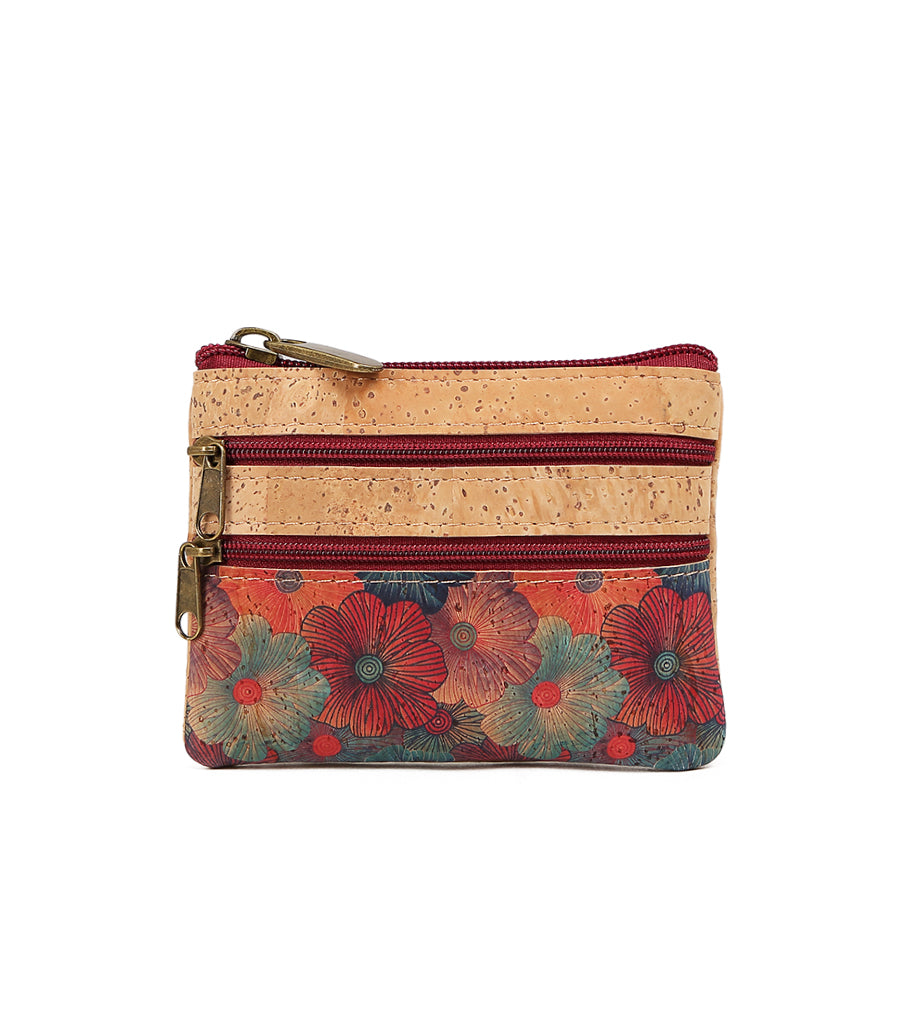 Monedero Corcho Con 3 Cremallera 742 Series