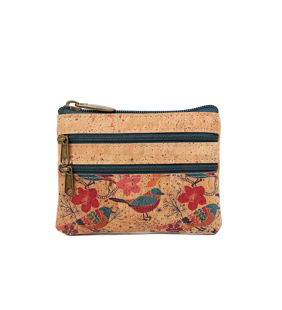Monedero Corcho Con 3 Cremallera 742 Series