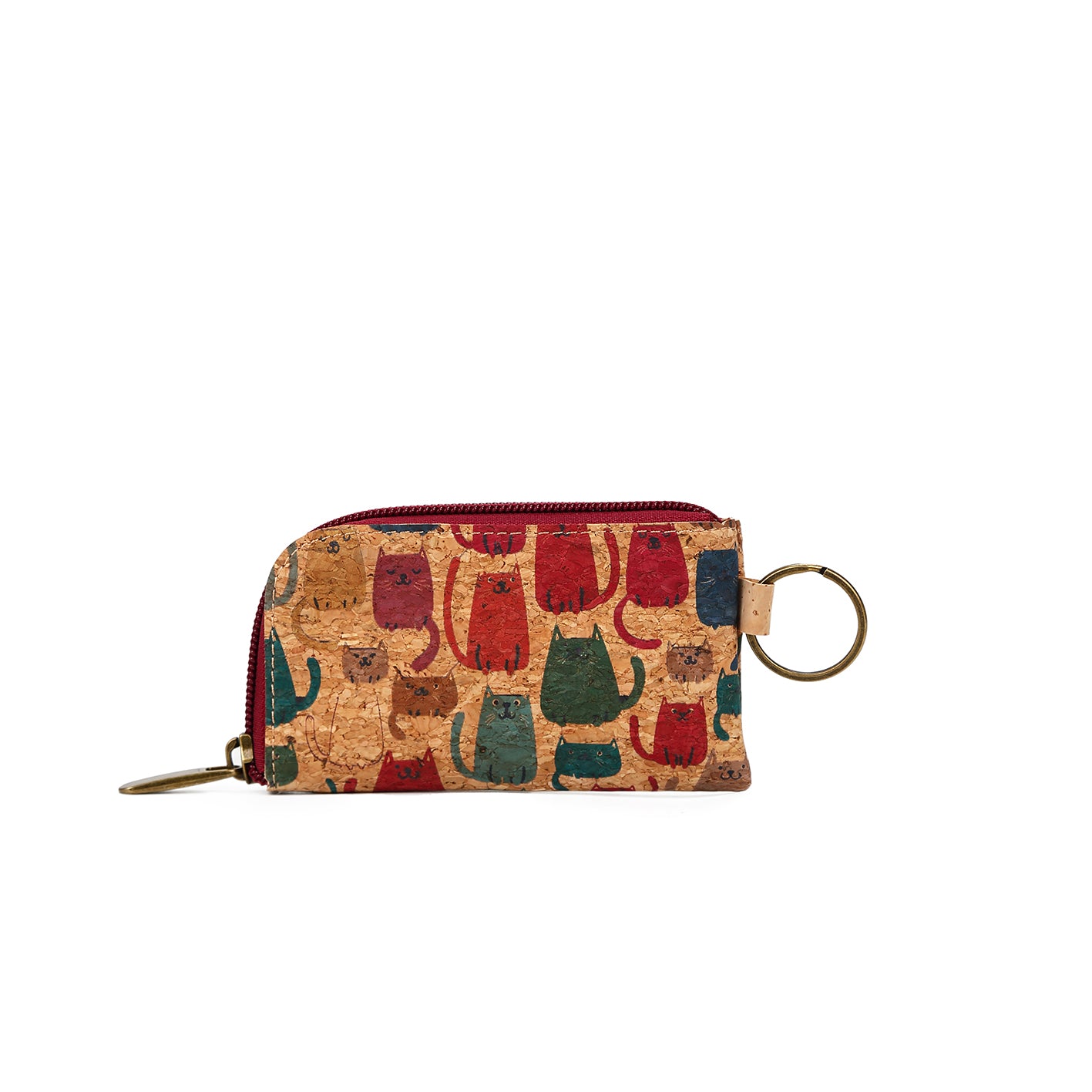 Cork Keychain, Vegan Keychain, Backpack Keychain, Keychain Hook,