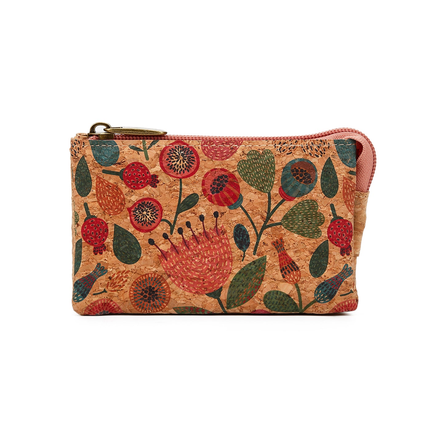 Natural cork zippered purse 738 Series