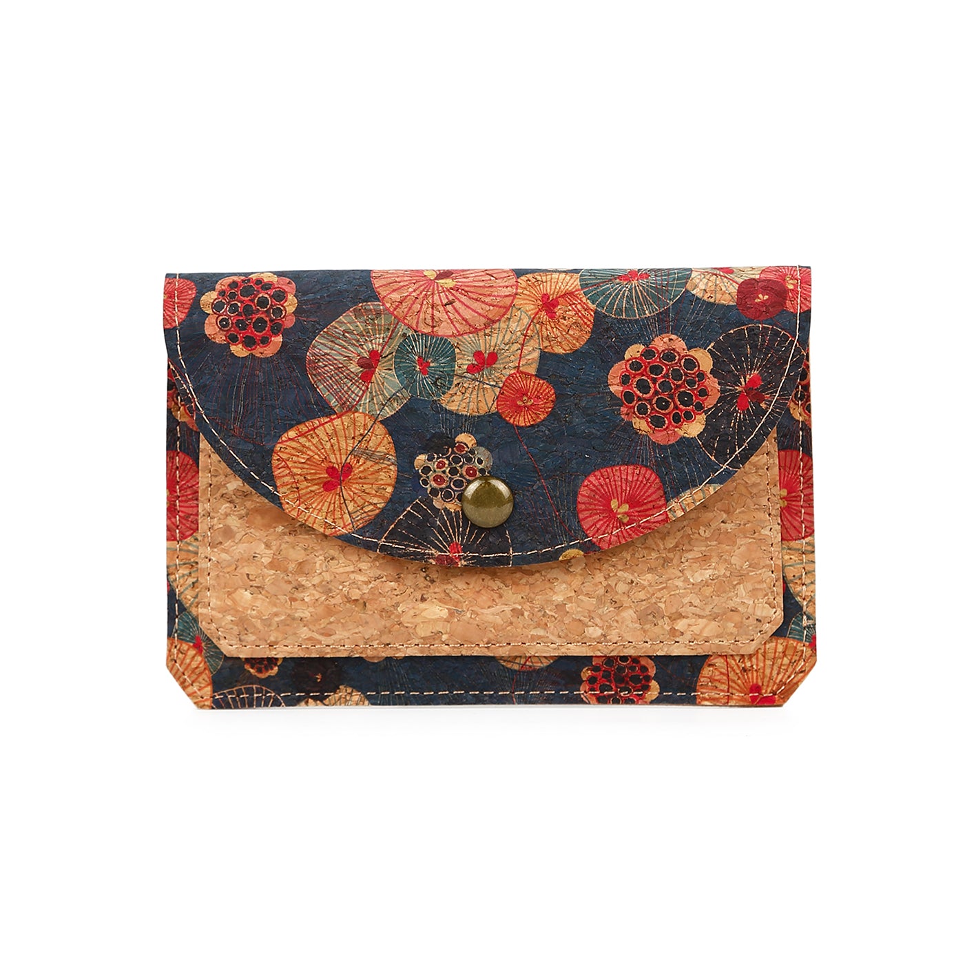 Natural cork zippered purse 738 Series