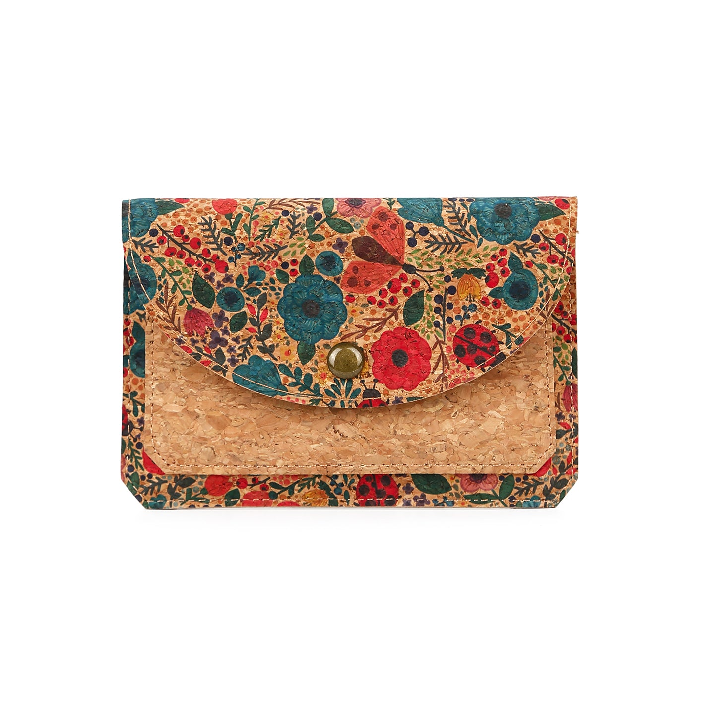 Natural cork zippered purse 738 Series