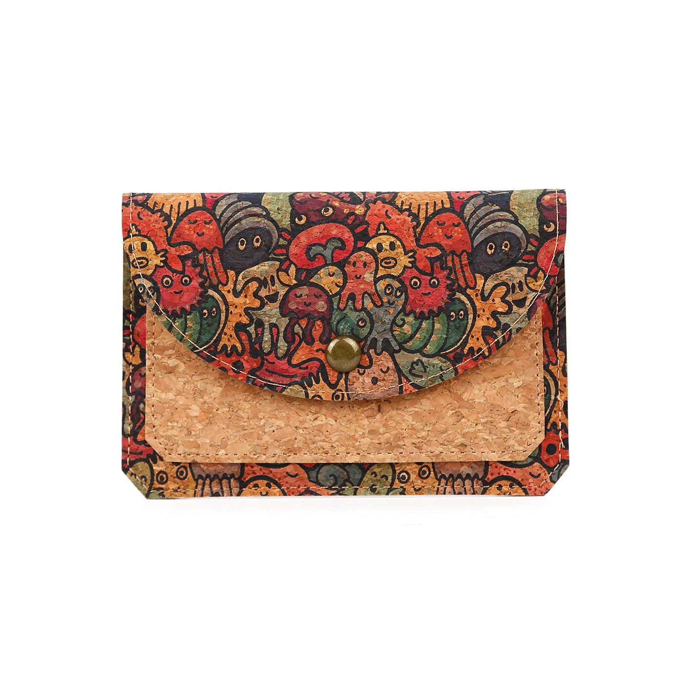 Natural cork zippered purse 738 Series
