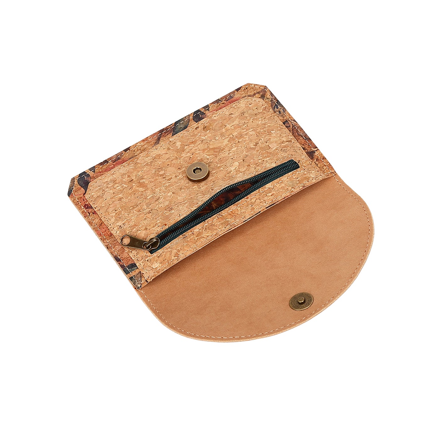 Natural cork zippered purse 738 Series