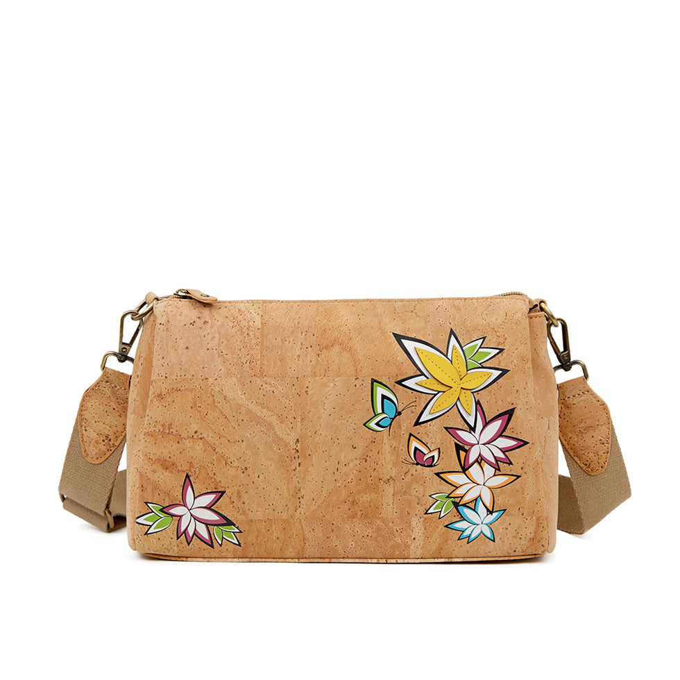 Cork Crossbody Shoulder Bag, Adjustable Crossbody Strap