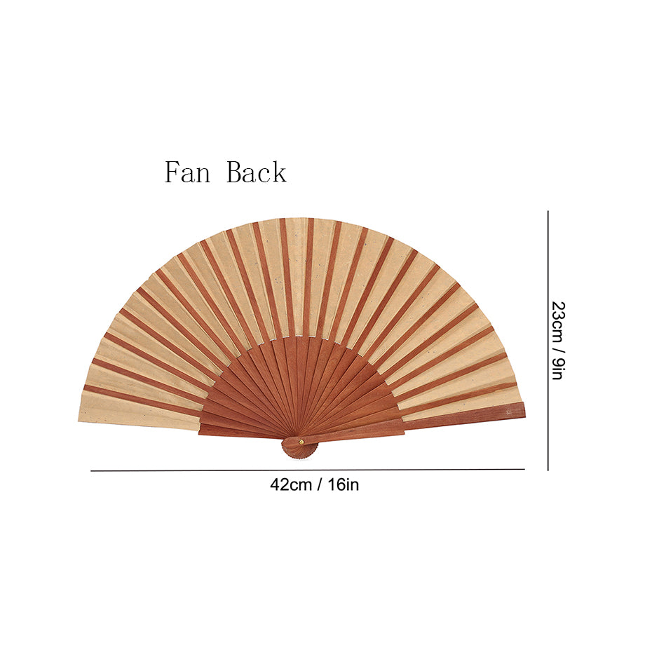 Abanico en corteza de Corcho Y Funda Para Abanico Fan, 2pc (1 Set), Group 1 Series