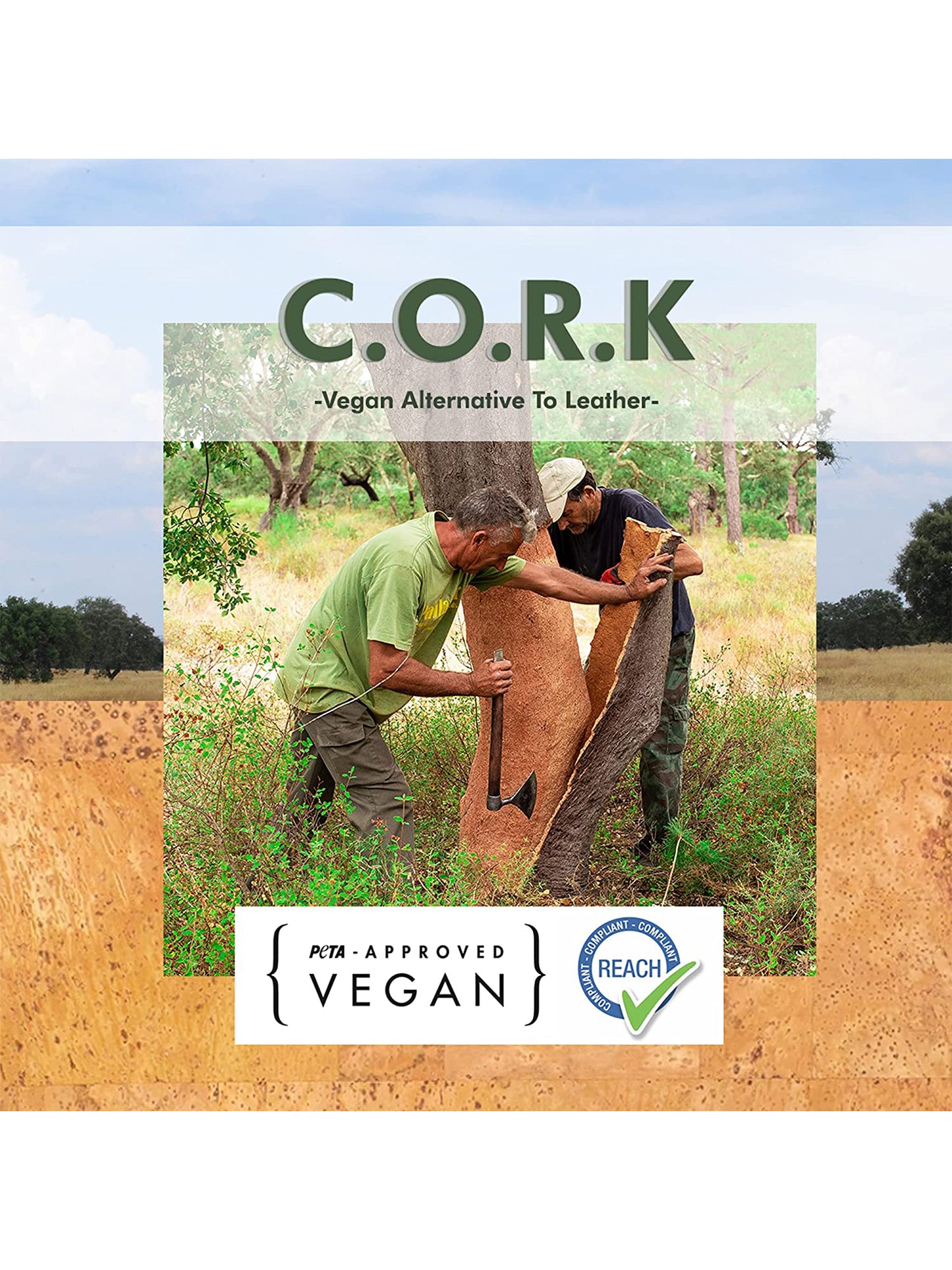 Billetera vegana Billetera ecológica para hombres Billetera de corcho 753 Series