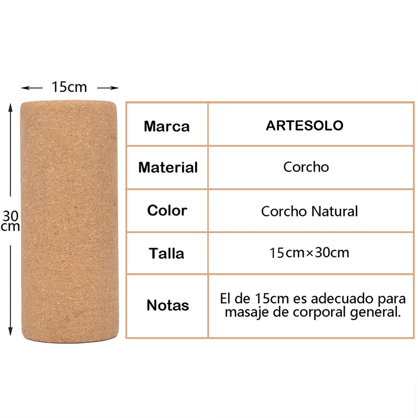Rodillo Ancho para Masajes - ARTE