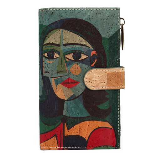 Frida cork zipped wallet