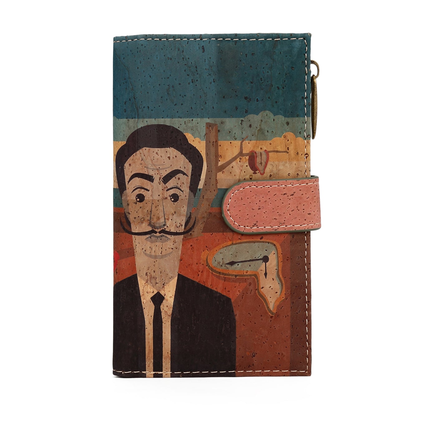 Frida cork zipped wallet