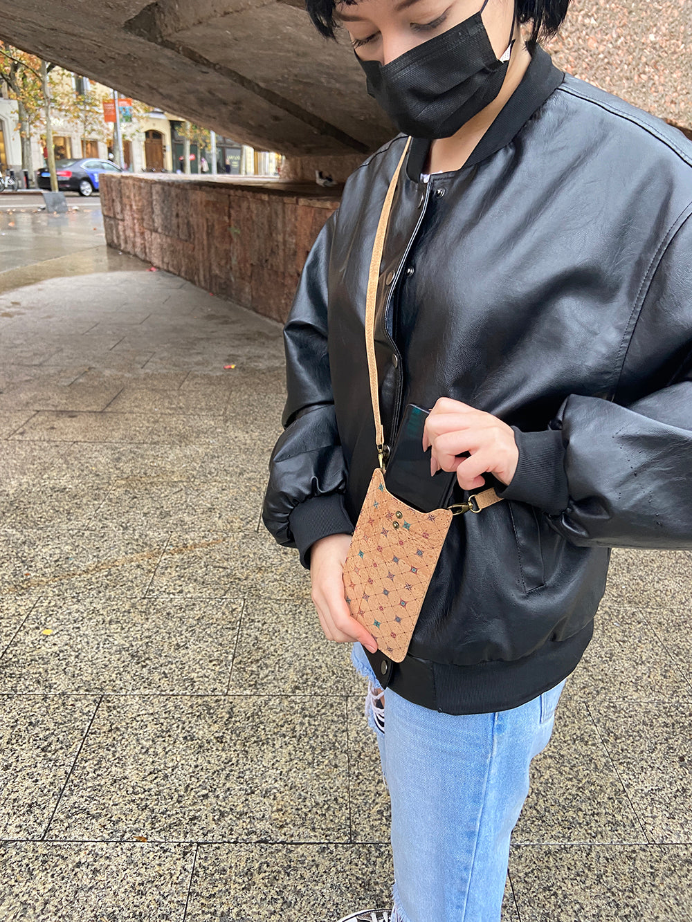 Mobile Phone Bag, Ecological, Cork Material