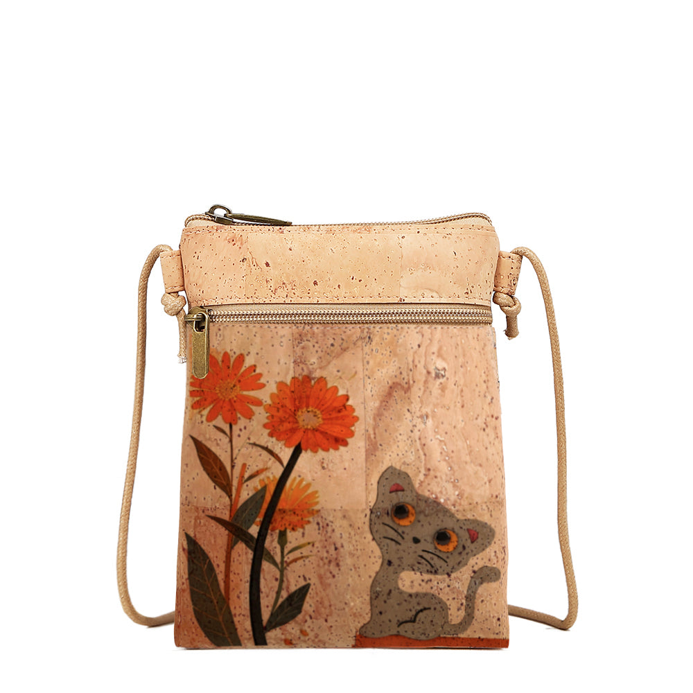 Cork Crossbody Shoulder Bag, Adjustable Crossbody Strap 