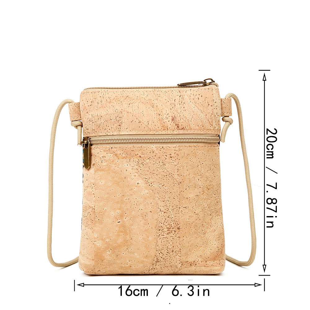 Cork Crossbody Shoulder Bag, Adjustable Crossbody Strap 