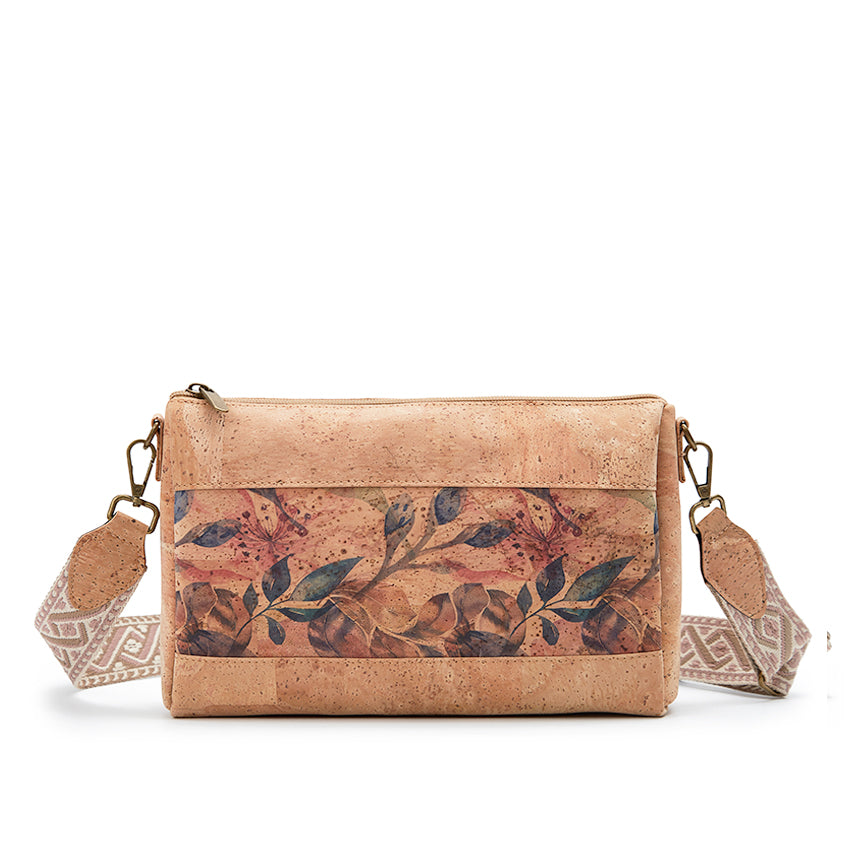 Cork Crossbody Shoulder Bag, Adjustable Crossbody Strap 