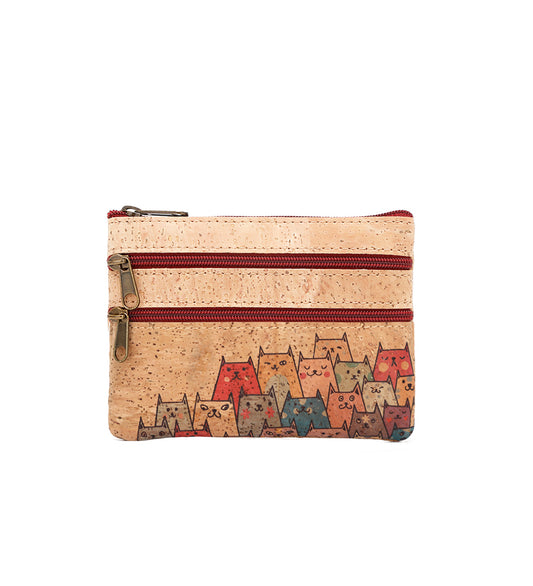 Monedero Corcho Con 3 Cremallera 742 Series