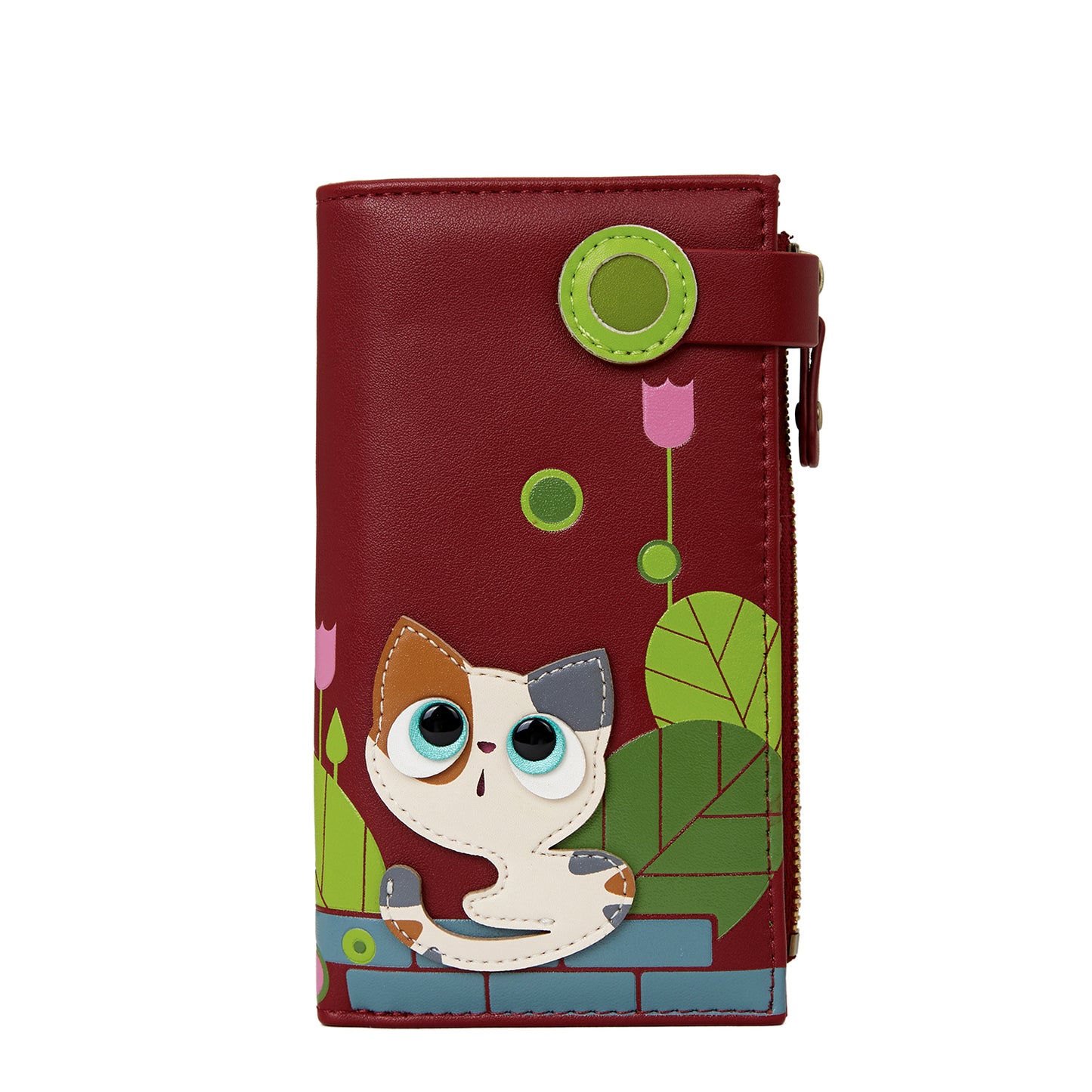 Cartera de piel vegana con apliques y RFID Serie 1612 - 01