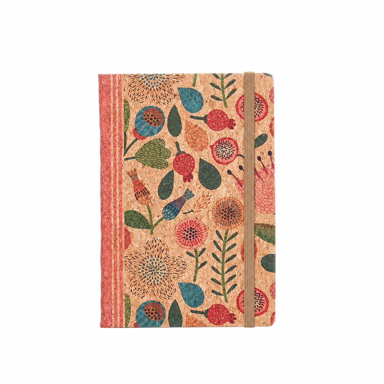 Cuaderno A5 de corcho natural con cierre elástico, modelo 9000323 de ARTESOLO.