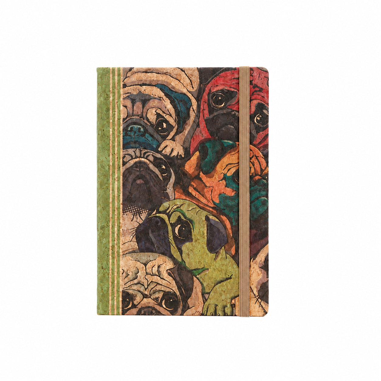 Cuaderno A5 de corcho natural con cierre elástico, modelo 9000330 de ARTESOLO.