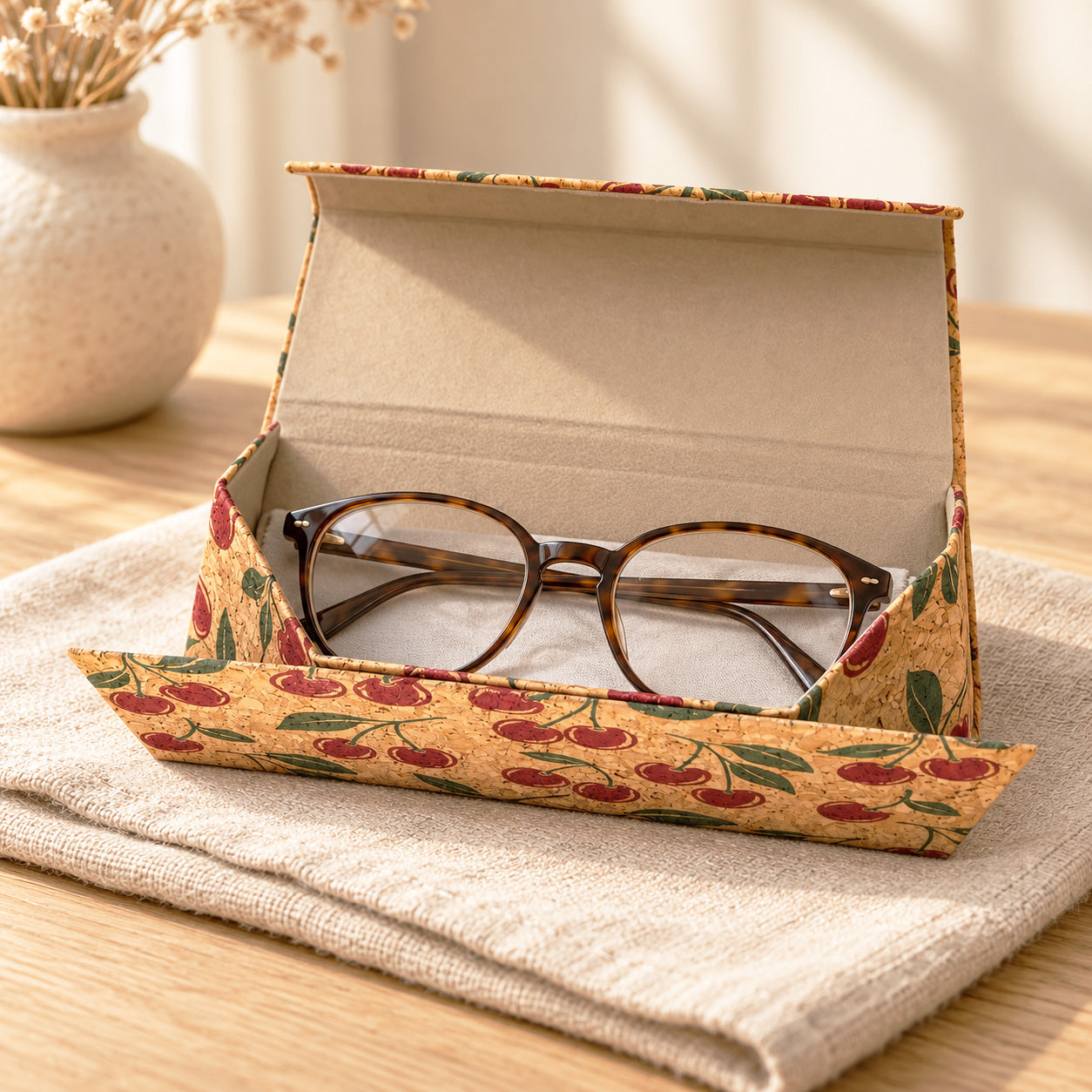 Étui fin en liège pour lunettes Série 761B