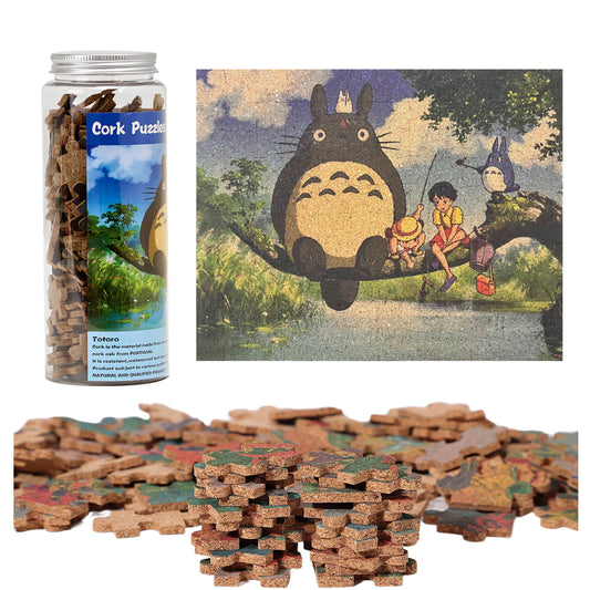 120-teiliges Puzzle aus Naturkork | Totoro-Motiv | ARTESOLO