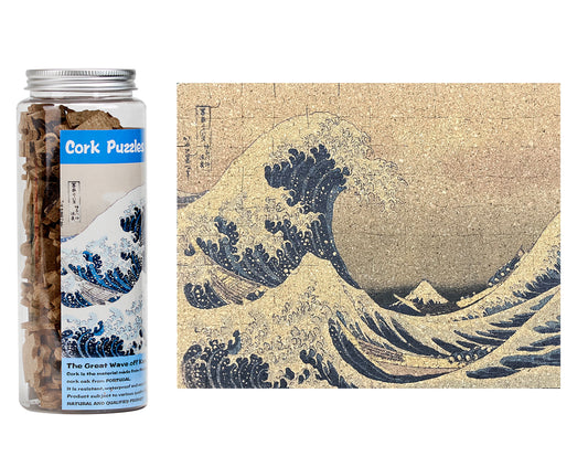 Puzzles De Corcho,  Puzzles The Great Wave off Kahagawa , 120 Piezas Rompecabezas