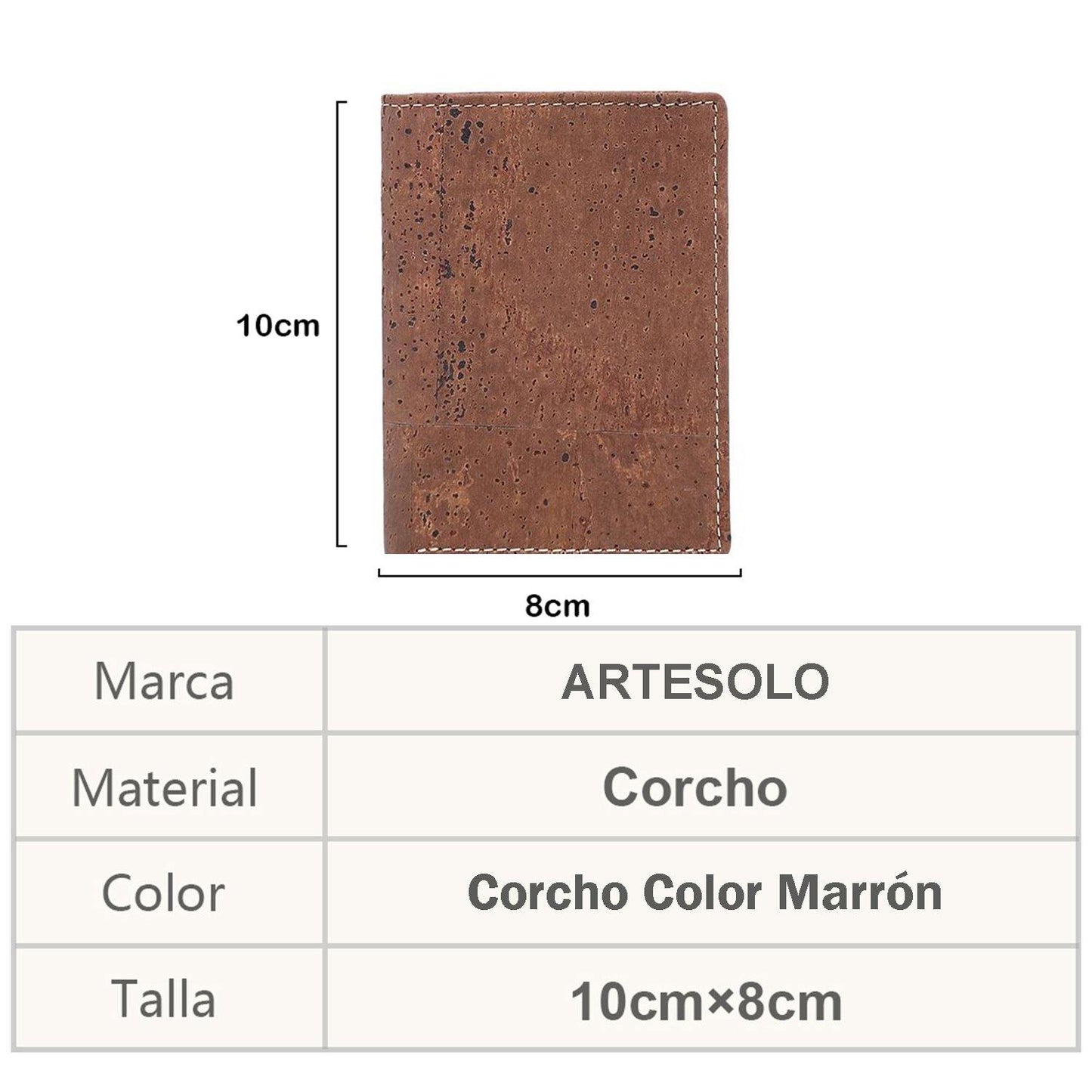 Billetera de Corcho Color Marrón - ARTE