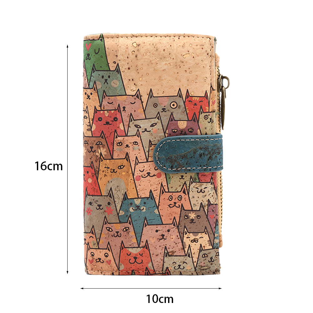 Cork wallet with zip