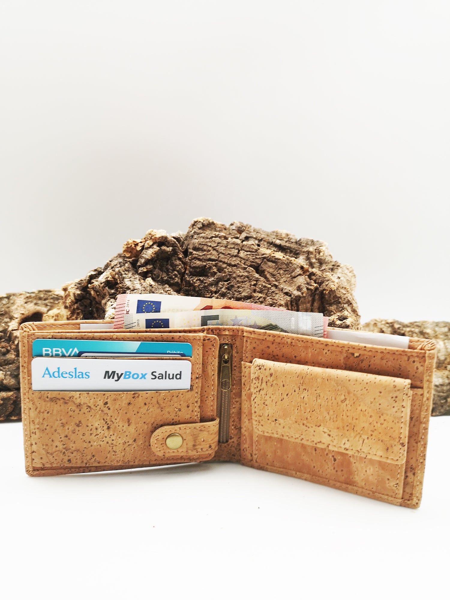 Billetera de corcho para hombre Billetera vegana Billetera ecológica para hombres Regalo para él 6668 Series 02