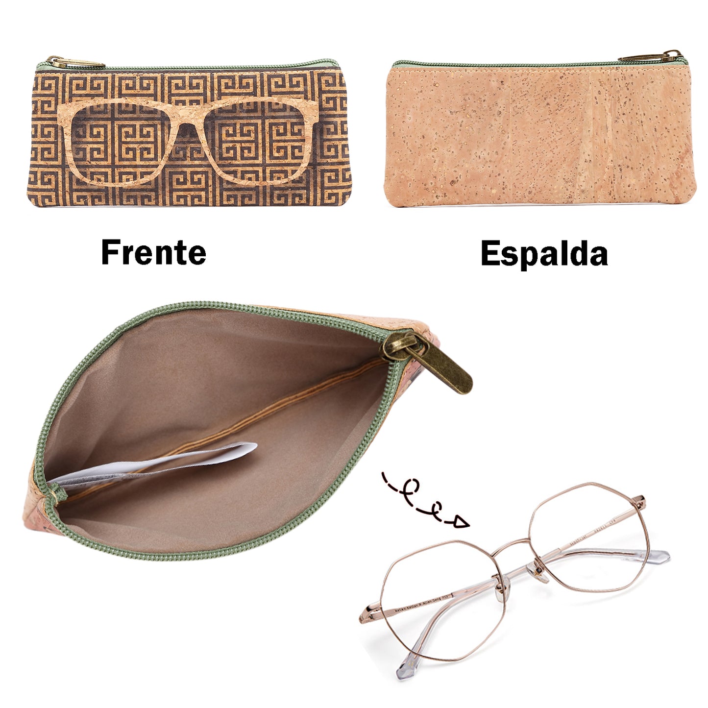 Glasses Cases Sunglasses Case Zip Closure, Ecological, Responsible with the Environment 748255 